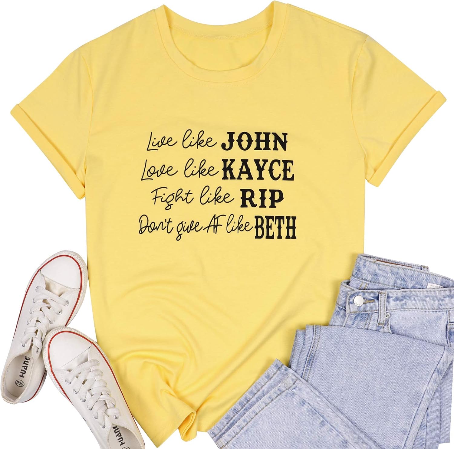 Women T Shirt Yellowstone Tee Live Like John Love Like Kayce Shirt