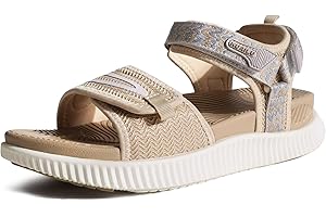 KuaiLu Womens Orthopedic Walking Sandals Ladies Recovery Sport Thick Athletic Cushion Outdoor Hiking Water Sandles Adjustable Strap Sandals with Comfortable Plantar Fasciitis Arch Support