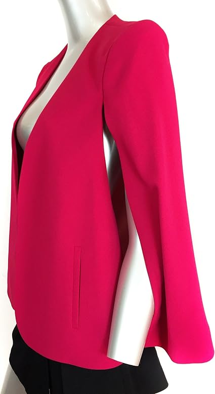 zara red cape blazer