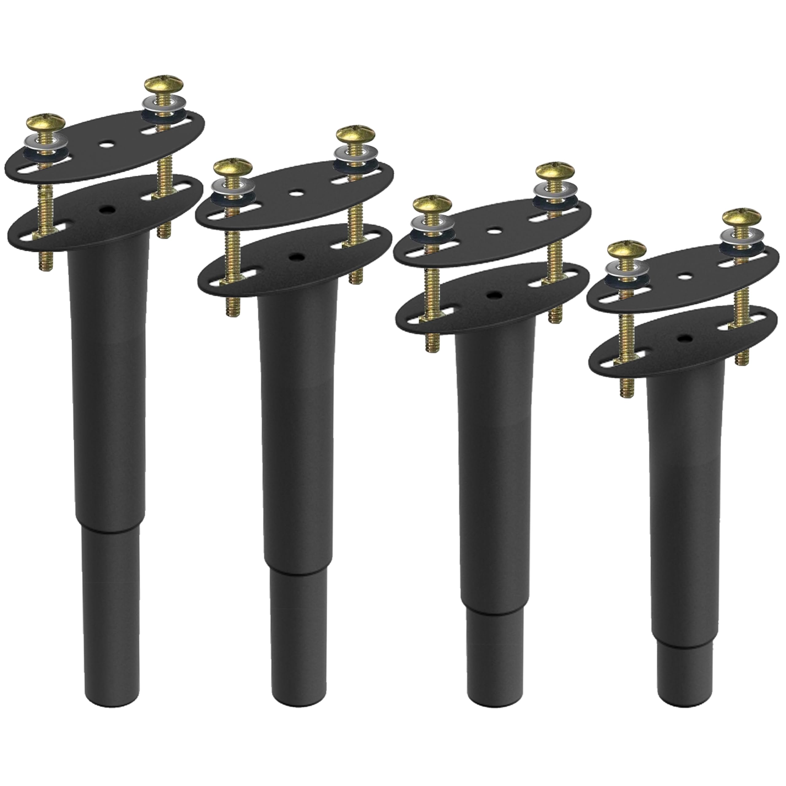 Elsjoy 4 Pack Adjustable Height Bed Frame Legs, 7.5"-13" Metal Leg for Furniture Frame Center Slat Support Bed Replacement