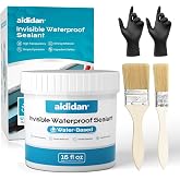 Transparent Waterproof Coating Invisible Waterproof Sealant | Indoor &amp; Outdoor Invisible Waterproof Agent, Water-Based Clear Sealant for Roofs, Walls, Bathroom, Kitchen, Garden (16 FL OZ)