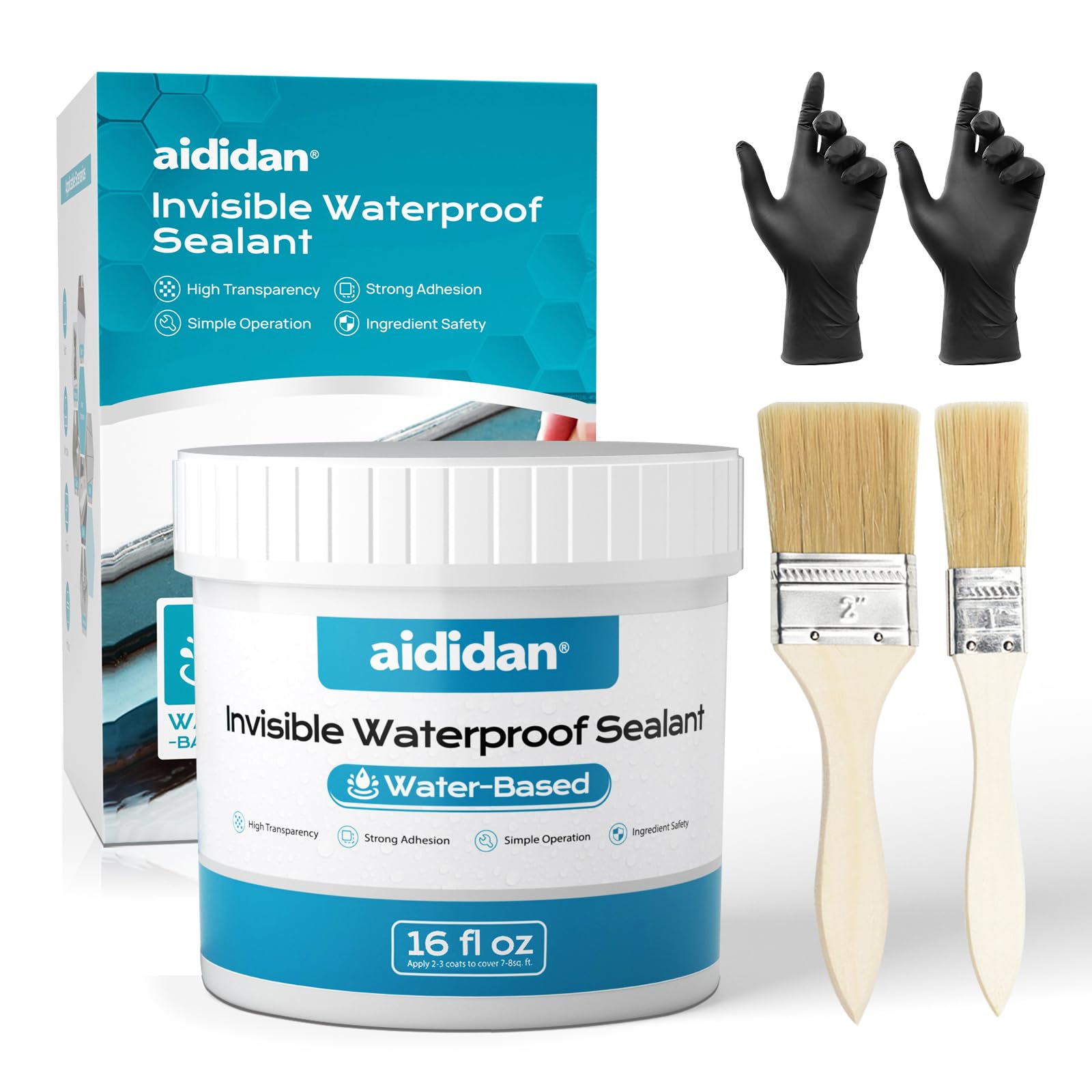 Photo 1 of Invisible Waterproof Sealant, Water- Based, Clear Waterproof Coating, Transparent Glue Anti-Leakage Agent for roof & Walls, Indoor and Outdoor Liquid Paint Adhesive (16 floz)