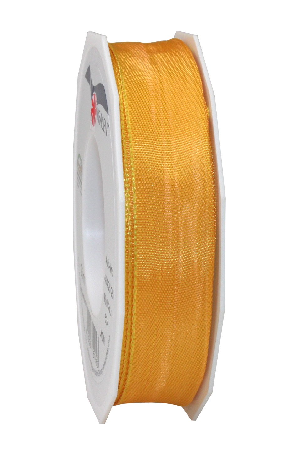 C.E. Pattberg Präsent - Lyon Wired Taffeta Ribbon Indian Yellow 25 mm width, 25 m length — image 1
