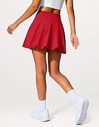 SANTINY 14" Tennis Skirt Golf Skorts with Pockets