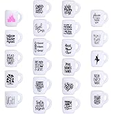 WEWAYSMILE 22 pcs Silicone Focal Beads Cartoon Coffee Cup Silicone Beads Lovely Silicone Beads for Shaped Bulk Pens Beads Used for DIY to Make Various Handicrafts Beaded Pen Lanyards Etc (Cup)