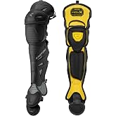 Easton MAV X Series Catcher&rsquo;s Leg Guards | Multiple Sizes &amp; Colors | Flexible multi-hinge design, impact-absorbing gel padding, secure shin harness, removable pads