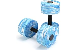 Jellydog Toy Aquatic Exercise Dumbbells, 2PCS Aqua Fitness Barbells,High-Density EVA-Foam Dumbbell Set,Pool Weights Dumbbells Set for Water Aerobics Weight Loss,Pool Fitness,Water Exercise