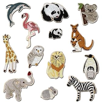 Amazon Iikuru ワッペン セット 動物 おしゃれ 刺繍用 デコ