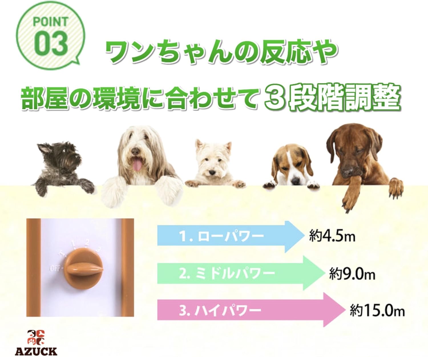 Amazon Azuck 新型 無駄吠え防止 超音波式 トレーニング 1年保証付き 愛犬 しつけ用 音感センサー 自動感知 日本語説明書 9v電池セット ブラック Azuck Pet 無駄吠え防止器具 通販