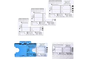 SHUNLI 3Pcs ECG 7 Step Ruler, ECG 7 Step Ruler for ECG/EKG Interpretation, ECG Ruler Plastic Measuring Tool, Transparent EKG Calipers Measuring Tool, Follow a 7 Step Plan, Portable Tool EKG Card