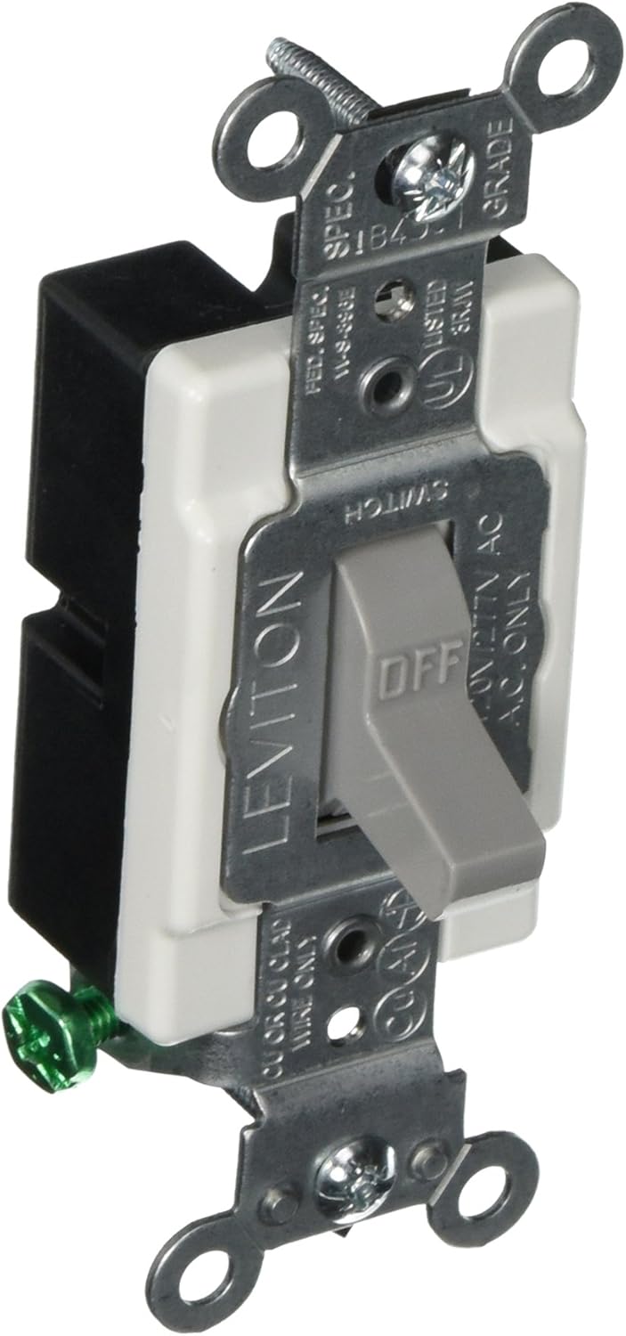 Leviton CS115-2GY, Gray - Wall Light Switches - 