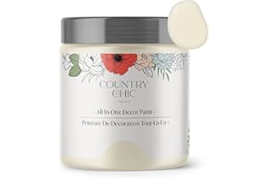 COUNTRY CHIC PAINT Chalk Style Paint - for Furniture, Home Decor, Crafts - Eco-Friendly - All-in-One - No Wax Needed (Vanilla Frosting [Off White], Sample (4 oz))