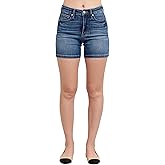 Judy Blue Mid Rise Tummy Control Mid Length Shorts