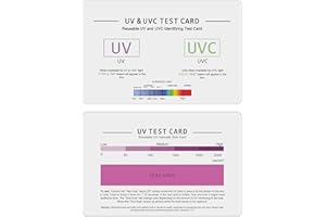 SaiTech IT | UV & UVC Test Card & UV Intensity Test Card | 3-in-1 UV Test Card | UVA & UVC Light Identifying Card | UV Bulb & LED Intensity Reading Card | UV Dosage Indicator Card | UVB Tester