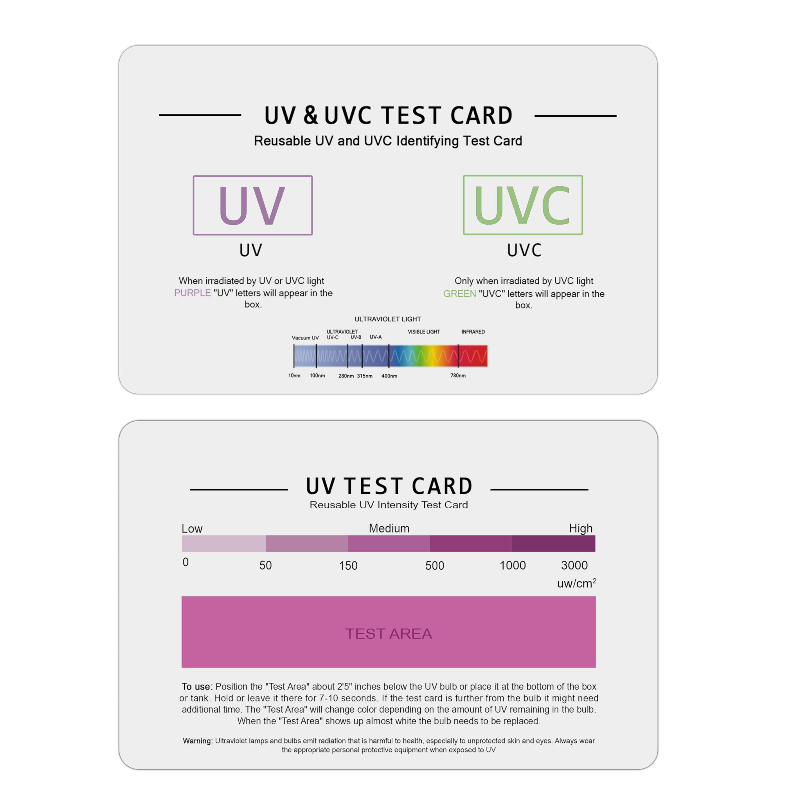 SaiTech IT | UV & UVC Test Card & UV Intensity Test