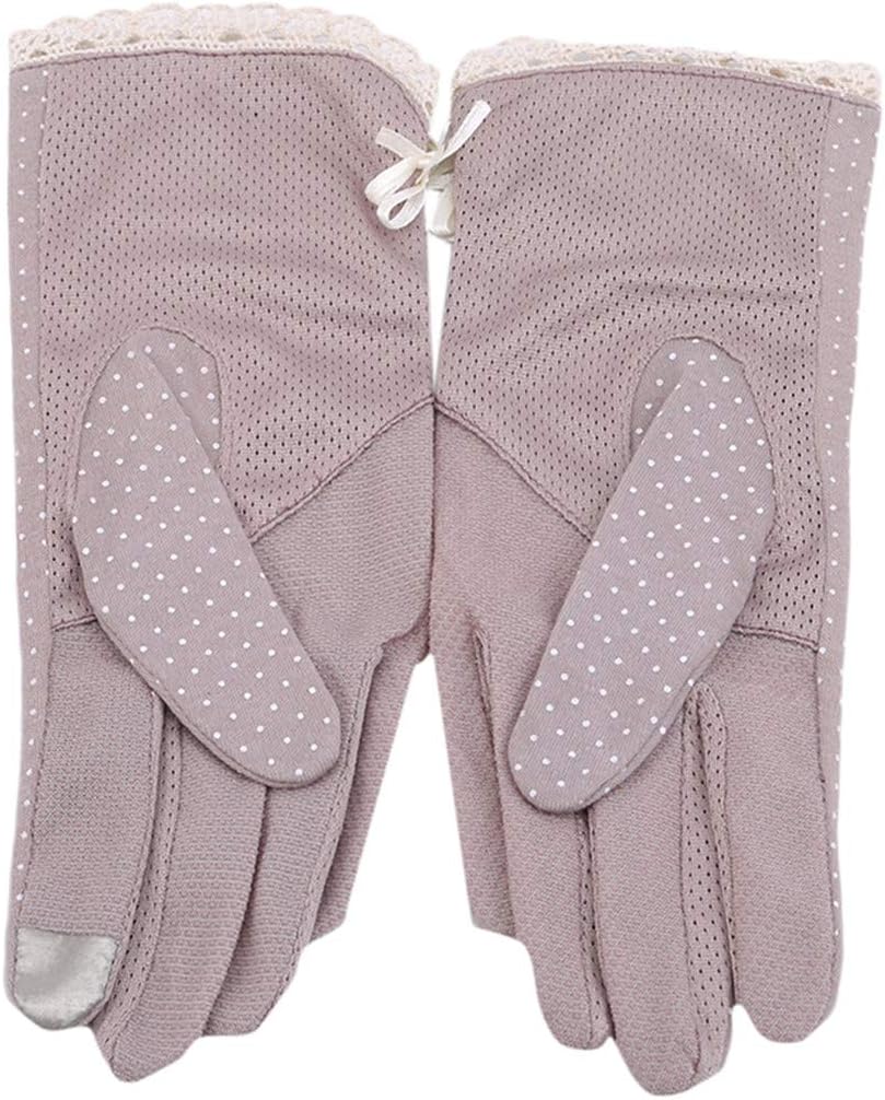 GOMYIE Women Lightweight Sunblock Gloves Summer Uv Protection Driving Cotton Gloves