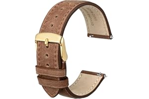 Anbeer Retro Watch Band Quick Release, Crazy Horse Leather Watch Straps for Men and Women, Band Width - 18mm 20mm 22mm 16mm 19mm 24mm