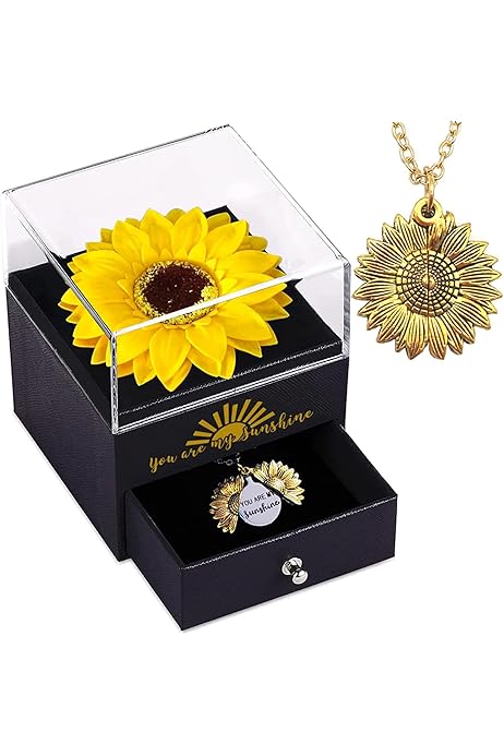 アクセサリー sunflower Rainbow Flower Happy Face CZ Sunflower Pendant Gold Plated