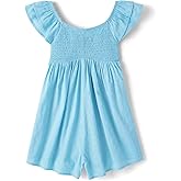 The Children's Place girls Smocked Skirt With Shorts, Romper