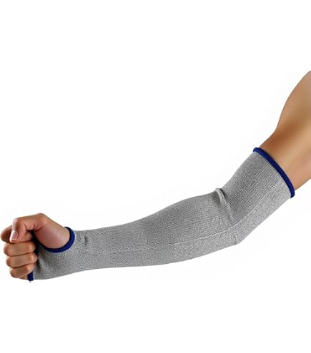 JenPen 3 Pairs Cut Resistant Arm Sleeves – Level 5 Protection, Breathable HPPE Nylon Spandex, For Kitchen, Construction, Gardening & Pet Handling
