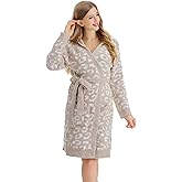 bearberry Cozy Robe Lightweight Soft Plush Bathrobe with Pockets for Women