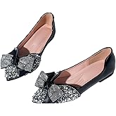 QXCXINGDY Flats for Women Pointed Toe Fashion Wedding Shoes Work Casual Slip-On Dress Shoes Women Comfortable Dressy Flat