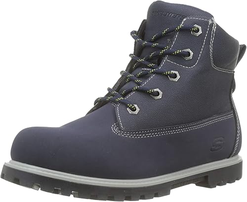 blue skechers boots