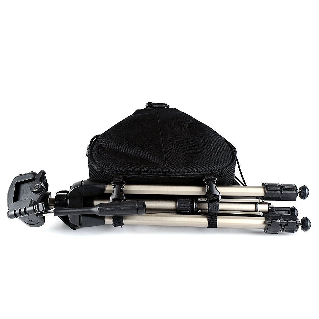 Sac pour Appareil Photo, Pbreack Sac à dos Housse de transport antichoc sac appareil photo reflex sac en bandoulière sac en bandoulière noir