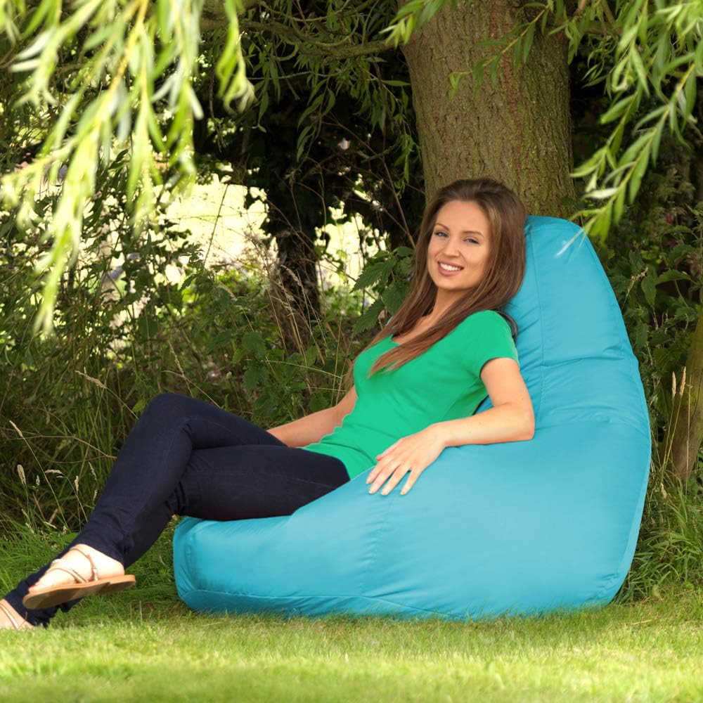 Bean Bag Bazaar Dalton Gaming Bean Bag Chair, Aqua Blue, Water Resistant Fabric - Image 4