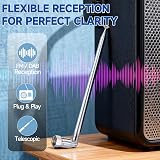 Bingfu DAB FM Radio Antenna 75 Ohm F Adapter Telescopic TV Antenna view 6