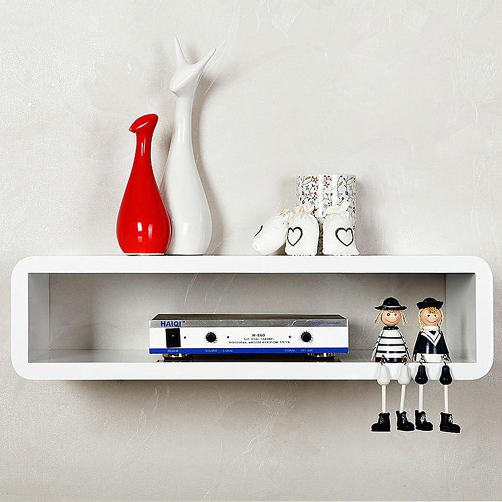 OGORI White Floating Wall Mount Shelf Cube Sky Box DVD HIFI Unit Shelf