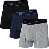 SAXX Underwear Co. Men's Daytripper Comfort Stretch Boxer Short Fly 3 Pack