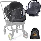 Orzbow Baby Mosquito Net for Car Seat, Universal & Breathable Infant Car Seat and Stroller Bug Net, Carseat Insect Protection, Suitable Summer Night Walking, Baby Camping & Travel, Black