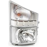 Jecoupoon Headlight Assembly Compatible with 2008-2020 NPR NPR-HD NQR NRR | 8975851702 Right Headlamp w/Corner Lamp Passenger Side Halogen