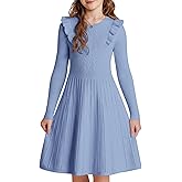 GRACE KARIN Girls Sweater Dress Fall Winter Long Sleeve Cable Knit Pullover Dresses for Girls 5-12Y