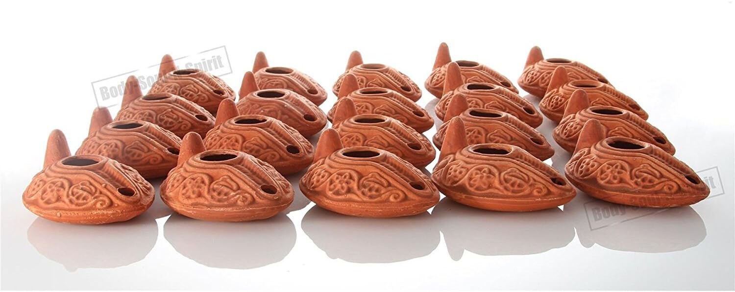 Oil Lamps & Accessories - Lot 20 Ancient Antique Biblical Replica Ancient Oil LAMP Judaica Hanukkah Gift