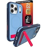 ZAGG Sedona Snap Case with Kickstand for iPhone 17 Pro - Blue Royal Ember, Drop Protection (13ft/4m), Multi-Layer Protection, with Camera Button, MagSafe Phone Case with Impact-Absorbing Bumpers