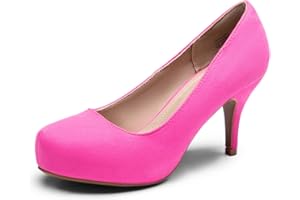 DREAM PAIRS Tiffany Women's New Classic Elegant Versatile Low Stiletto Heel Dress Platform Pumps Shoes