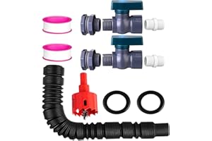 Sacubee 2 Sets 3/4 Inches Rain Barrel Spigot Kit Water Barrel PVC Garden Diverter Kit Include Bulkhead Fitting Hose Faucet Adapter and Thread Seal Tape for Home Outdoor(Classic Style)