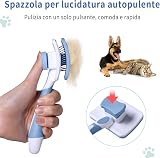 Vinabo Self-Cleaning Pet Brush for Dogs and Cats Blue view 6