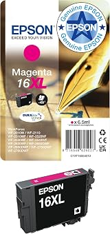 Epson 16XL Magenta Ink Cartridge High Yield Genuine DURABrite Ultra XL