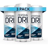 Certain Dri Everyday Strength, Morning Fresh Scent, 2.6 oz (3 Pack) | Clinical Antiperspirant, 24-Hour Underarm Sweat &amp; Odor Protection for Excessive Sweating, Strong Deodorant for Men &amp; Women