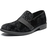 Bruno Marc Men's Dress Tuxedo Shoes Slip-on Loafers | Patent Leather Velvet Wedding Prom Party Banquet Daily Formal Office