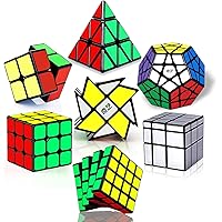 Rubis Pendentif Vdealen Speed Cube Magique 2x2 3x3 2x2x3 Pyramide Megaminx Skewb Infinity Six-Spot Cube De Vitesse, Lisse Autocollant Magic Cube Puzzle, Cadeau Pour Enfants Les Adolescents Adultes(10 Paquet Next Cube
