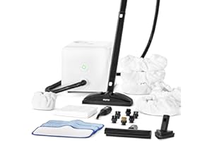 Dupray Neat Steam Cleaner with 22-Piece Accessory Kit – Versatile, Portable Steamer for Floors, Upholstery, Tiles, and More, removes 99.9% of Bacteria & Viruses (incl. x5 Large Bonnets)