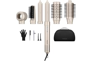 7MAGIC Hair Dryer Brush & 6 in 1 Hair Styler, Silver, 110 Volts, 1200 Watts, Ionic Technology, Fast Drying, Multi Styler for 
