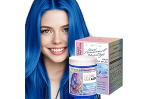 JOYFUL YOUNG Vegan Semi Permanent Hair Color Mask - Color Depositing Conditioner for Color-Treated Hair - Ammonia, Paraben, Sulfate & Cruelty-Free - Enhances & Tones Hair - Plant-Based Formula 300 ml (BLUE)