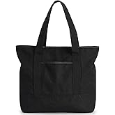 Reginary Canvas Tote Bags Bulk with Outer Pocket 18 Inch Reusable Shopping Grocery Blank Tote Bag for Women Mother DIY