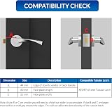 XFORT Tubular Latch Polished Chrome 65mm 2 Pack Internal Doors view 6