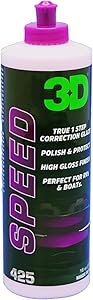 3D Speed All in One Polish/Wax - 16 oz. | Clear Coat Car Polish and Wax in One | Paint Protection, Swirl Correction | Made in USA | All Natural | No Harmful Chemicals